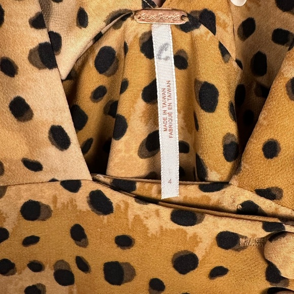 Free People Jayde Leopard Print Boho Maxi Dress Sz 4 - Picture 6 of 9